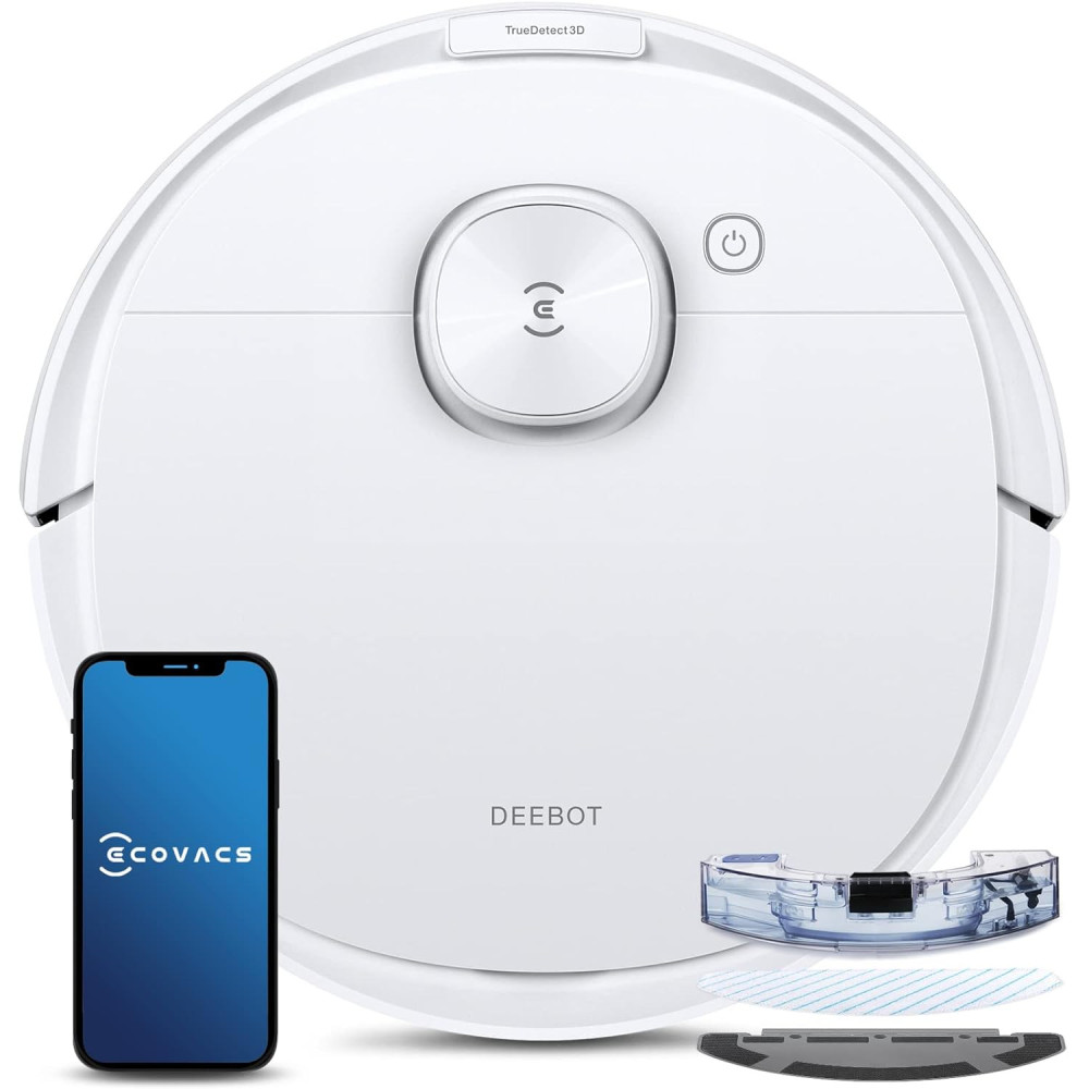 ECOVACS DEEBOT N8 PRO robotický vysavač s funkcí mopování, 2600Pa, 3D detekce překážek, robotický vysavač, laserová funkce, 67 d