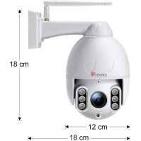 5MP venkovní sledovací kamera, 4x optický zoom, venkovní kamera Ctronics WLAN PTZ, IP kamera s detekcí osob, 50m IR noční vidění