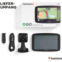 Satelitní navigace do auta TomTom GO Essential, 6", se zkušební verzí upozornění na dopravní zácpy a rychlostní radary díky služ