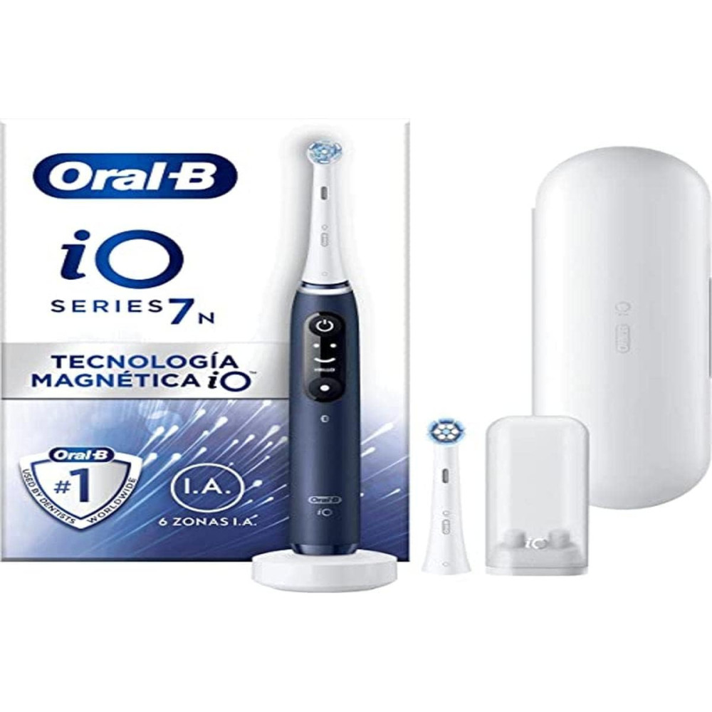 Elektrický zubní kartáček Oral-B iO7N s dobíjecí rukojetí, magnetickou technologií iO, 2 náhradními hlavicemi, interaktivním dis