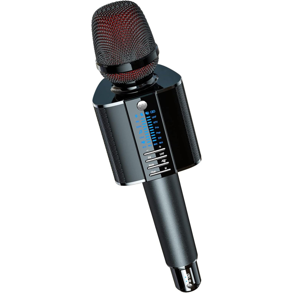 BONAOK Karaoke mikrofon, 2022 verze Bluetooth bezdrátový UHF karaoke mikrofon reproduktor, přenosný ruční karaoke stroj kompatib