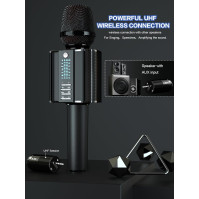 BONAOK Karaoke mikrofon, 2022 verze Bluetooth bezdrátový UHF karaoke mikrofon reproduktor, přenosný ruční karaoke stroj kompatib