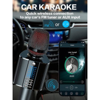 BONAOK Karaoke mikrofon, 2022 verze Bluetooth bezdrátový UHF karaoke mikrofon reproduktor, přenosný ruční karaoke stroj kompatib