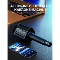 BONAOK Karaoke mikrofon, 2022 verze Bluetooth bezdrátový UHF karaoke mikrofon reproduktor, přenosný ruční karaoke stroj kompatib