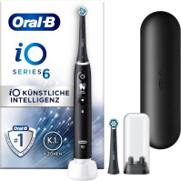 Elektrický zubní kartáček Oral-B iO Series 6, 2 kartáčkové nástavce, 5 režimů čištění zubů, stojánek a cestovní pouzdro, Designe