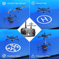 tech rc Dron s kamerou pro dospělé 1080P HD Optical Flow RC Quadcopter s 2 bateriemi a pouzdrem, APP Gesture Selfie, Altitude Ho