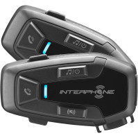 INTERPHONE UCOM7R - Double - Odnímatelný interkom pro motorky s Bluetooth 5.2 a integrovanou baterií, 15 hodin autonomie, 4 moto