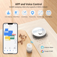Vysávací robot Lubluelu s funkcí mopování 3-1, 4000Pa, laserová navigace vysavače s 5 mapami, 55 dB, robotický vysavač s ovládán