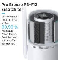 Bezrotorový ventilátor Pro Breeze s čističkou vzduchu - Tichý věžový ventilátor s 9 stupni ventilace, 5 provozními režimy, 80° o