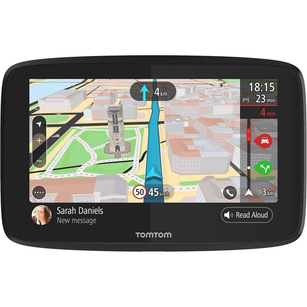 Satelitní navigace do auta TomTom GO 620 - 6", handsfree volání, Siri a Google Now, aktualizace Wi-Fi, mapy světa, zprávy ze sma