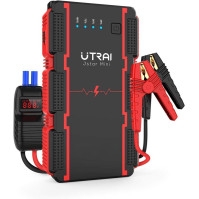 Nabíječka autobaterií UTRAI 2000A 13800mAh Jump Starter s inteligentní detekční LED lampou EC5 s LCD displejem (7,5L benzín a 5,