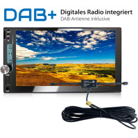 Autorádio XOMAX XM-2V784D s DAB+, Mirrorlink pro Android, Bluetooth hands-free sada, 7" / 18cm dotykový displej, 7 barev osvětle