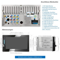 Autorádio XOMAX XM-2V784D s DAB+, Mirrorlink pro Android, Bluetooth hands-free sada, 7" / 18cm dotykový displej, 7 barev osvětle