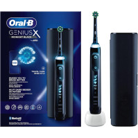 Nabíjecí elektrický zubní kartáček Oral-B Genius X, měkký na cesty, rukojeť s umělou inteligencí, 1 kartáček a 1 prémiové cestov