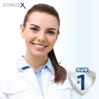 Nabíjecí elektrický zubní kartáček Oral-B Genius X, měkký na cesty, rukojeť s umělou inteligencí, 1 kartáček a 1 prémiové cestov