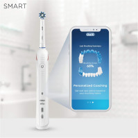 Oral-B Smart 5 5000N CrossAction dobíjecí elektrický zubní kartáček, bílý, 5 režimů včetně bělení, ochrany citlivých zubů a dásn