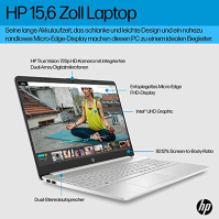 Notebook HP 15,6" displej FHD, Intel Pentium Silver N6000, 8 GB DDR4 RAM, 256 GB SSD, grafika Intel UHD, klávesnice QWERTY, Wind