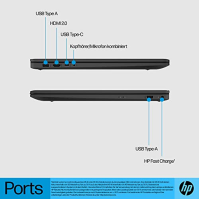 Notebook HP | 17,3" HD+ displej | Intel Celeron N4120 | 8 GB DDR4 RAM | 256 GB SSD | Intel UHD-Graphics | Windows 11 | QWERTZ |