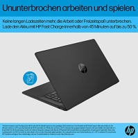 Notebook HP | 17,3" HD+ displej | Intel Celeron N4120 | 8 GB DDR4 RAM | 256 GB SSD | Intel UHD-Graphics | Windows 11 | QWERTZ |