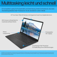 Notebook HP | 17,3" HD+ displej | Intel Celeron N4120 | 8 GB DDR4 RAM | 256 GB SSD | Intel UHD-Graphics | Windows 11 | QWERTZ |