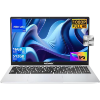 ACEMAGIC Laptop, kovové pouzdro, 15,6" FHD, 16GB DDR4, 512GB SSD, čtyřjádrový Intel 12th Alder Lake N95 (až 3,40 GHz), lehký not