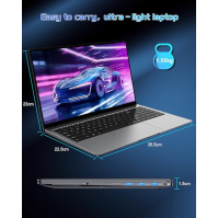 PINSTONE Laptop Computer 16GB RAM LPDDR4 512GB SSD 15,6" UHD procesor Intel Celeron N5095 Počítač s Touch ID WiFi5 Bluetooth 4.0