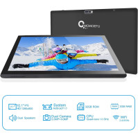 CWOWDEFU Tablet 10 palců s krytem, Tablet PC s Androidem, 3GB RAM 32GB ROM, 6000mAh, 5MP+8MP, 1,6 GHz čtyřjádrový procesor, Dual