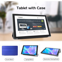 CWOWDEFU Tablet 10 palců s krytem, Tablet PC s Androidem, 3GB RAM 32GB ROM, 6000mAh, 5MP+8MP, 1,6 GHz čtyřjádrový procesor, Dual