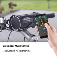 TechniSat DIGITRADIO Bike 1 - DAB+ rádio na kolo (DAB, FM, voděodolné pouzdro IP65, OLED displej, Bluetooth audio streaming, uni