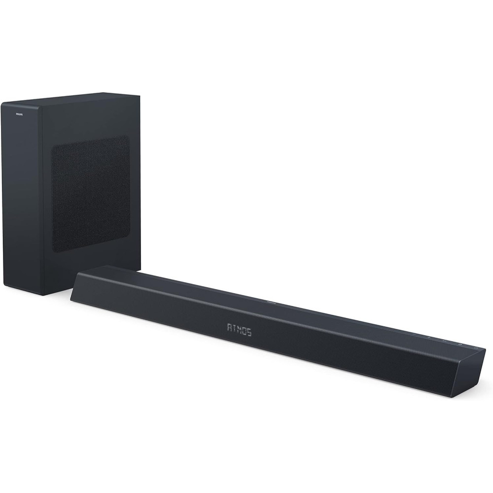 Philips TAB8405 - Soundbar Bluetooth 2.1 bezdrátový subwoofer - 240 W - Dolby Atmos - kompatibilní s DTS Play FI - černý