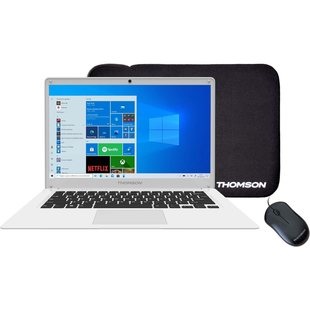 THOMSON Notebook PC Neo 14,1 Inches, Celeron N3350, 4Gb RAM, 128Gb Storage, Windows 10, AZERTY Saccoche et Souris Offerte !!!