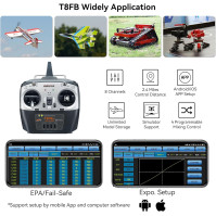 Radiolink SU27 RC stíhací letoun RTF, střídavý, 3 letové režimy, letový regulátor Byme-DB pro stabilní let, napěťová telemetrie,