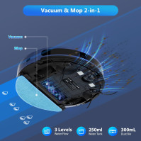 Robotický vysavač Tikom L9000 s funkcí mopování, LiDAR navigace, 4000Pa robotický vysavač, max. 150 minut, samonabíjecí, WLAN, 1