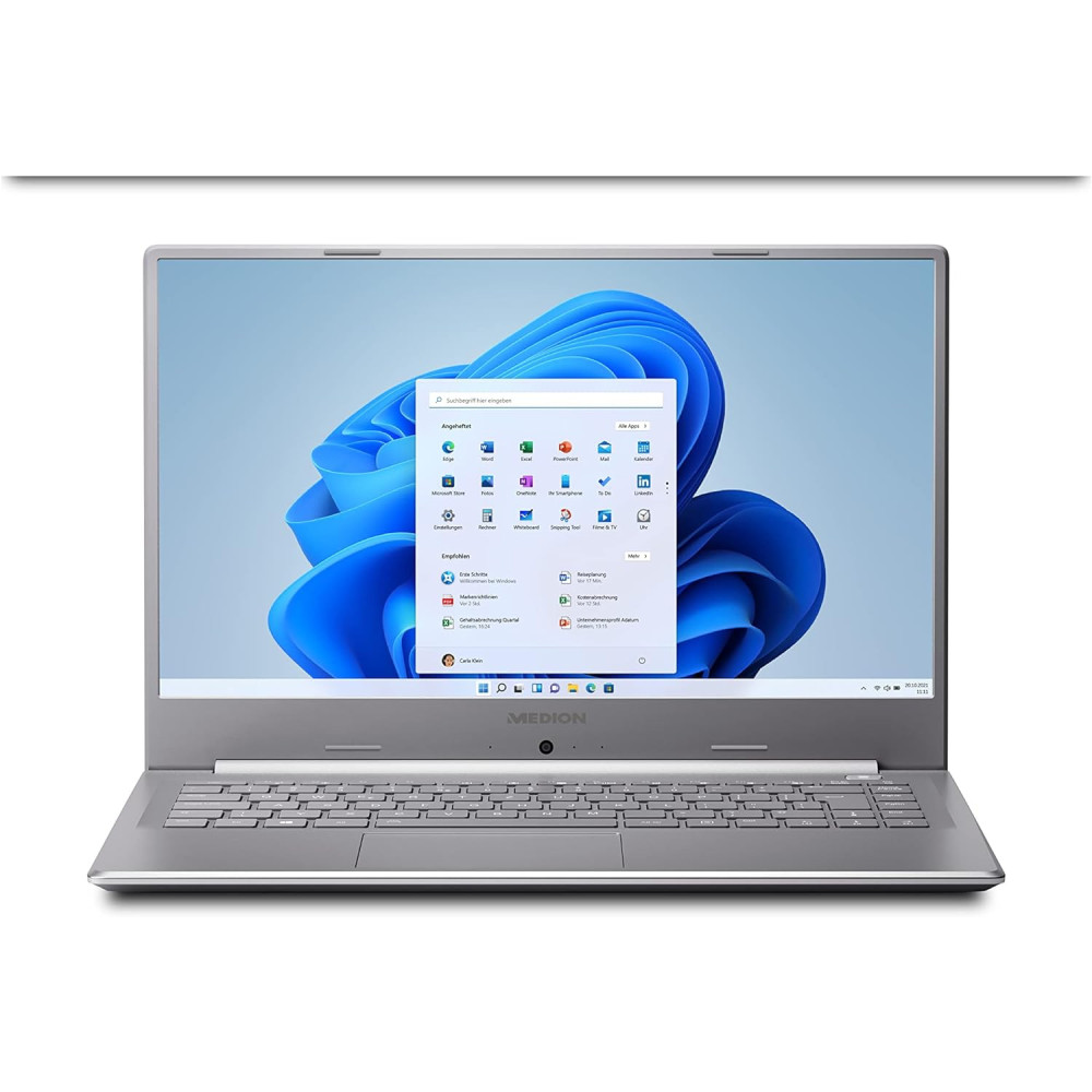 MEDION Notebook Portatile E6247, Schermo 15,6'' FHD, Intel Celeron N4020, RAM 4GB, SSD 128 GB, Intel UHD Graphics, Windows 11 Ho