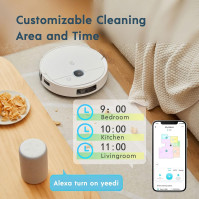 yeedi vac 2 pro, robotický vysavač a mop s 3D vyhýbáním se překážkám, oscilačním mopováním, sacím výkonem 3000 Pa, inteligentním