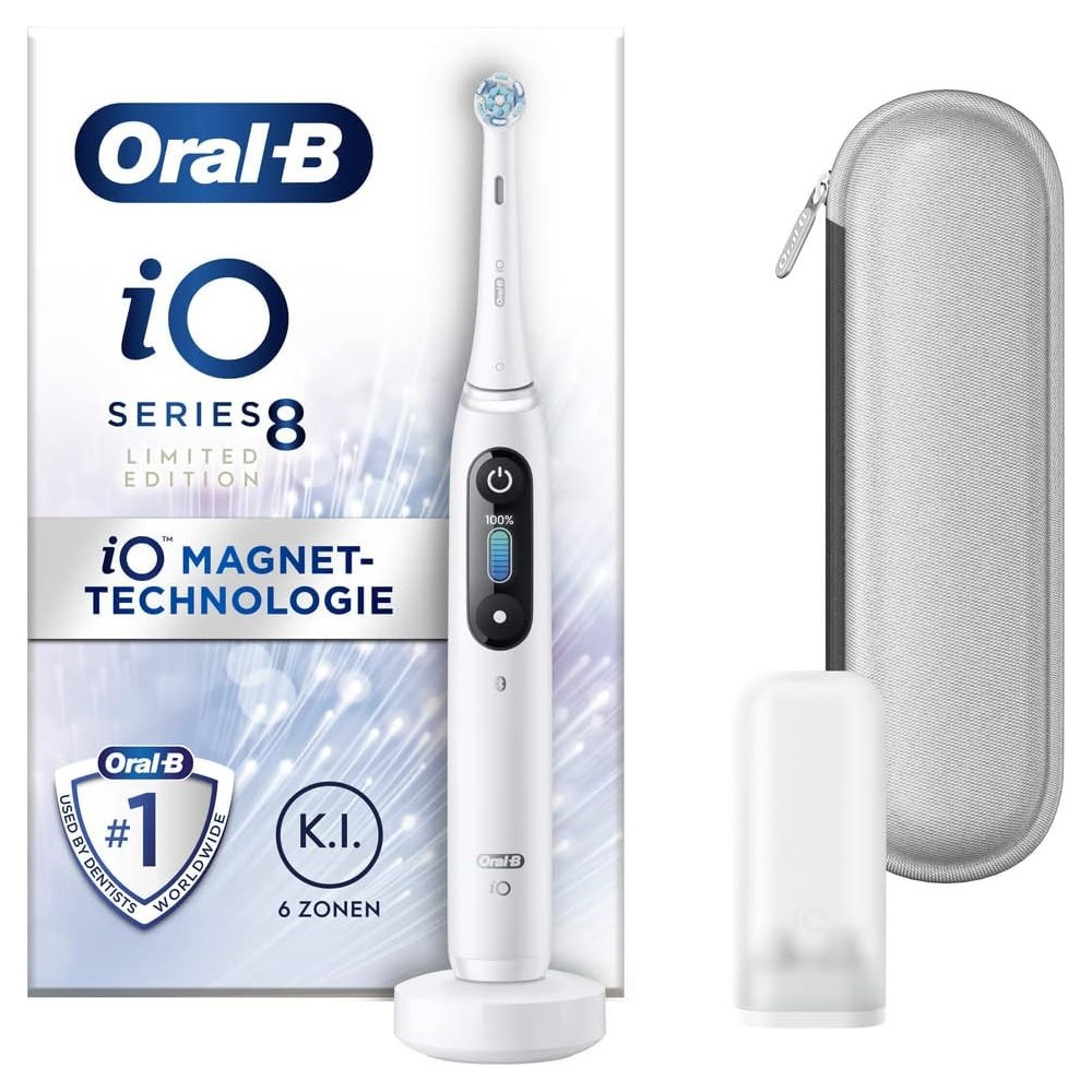 Elektrický zubní kartáček Oral-B iO Series 8/Elektrický zubní kartáček, 6 režimů čištění zubů, magnetická technologie, barevný d