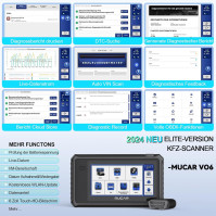 Diagnostické zařízení MUCAR OBD2 pro všechna vozidla, diagnostické zařízení VO6 pro auta s 28 servisními funkcemi a diagnostikou