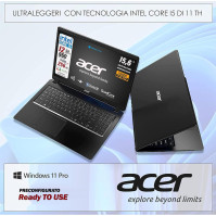 Acer, notebook, Intel 4 Core i5 11Thz až 4.2 Ghz, Ram 12GB, SSD 256GB, displej 15.6" Full HD, Win 11 Pro, Libre Office Package,