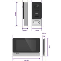 Philips - Videotelefon s dotykovou obrazovkou 17,8 cm (7 palců), bezdrátový a připojený - WelcomeEye Wireless - Philips - Dosah