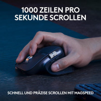 Logitech MX Keys S Combo: Výkonná bezdrátová klávesnice a myš s opěrkou pro ruce, přizpůsobitelné osvětlení, rychlé rolování, Bl