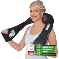 Donnerberg Neck Massager with Battery The Original Munich Samsung Battery Massager Wireless + Effective Vibration 4D Shiatsu Mas