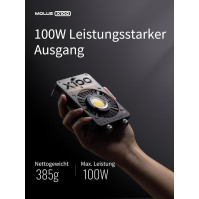 ZHIYUN MOLUS X100 Combo [oficiální] 100W LED COB video světlo 385g studiové světlo s odnímatelnou baterií Grip, Bowens Mount Kit