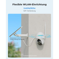 Reolink Bezdrátová bezpečnostní kamera pro venkovní použití, 2,4/5 GHz WiFi, napájení z baterie, 360° náklon, detekce osob/vozid