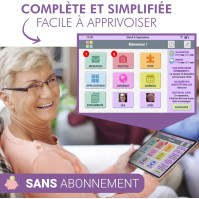 FACILOTAB - Tablet pro seniory + kompletní příslušenství - jednoduchý a intuitivní, ideální pro seniory - přizpůsobený velký dot