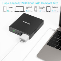 Krisdonia Přenosná nabíječka pro notebooky se síťovým výstupem 27000mAh / 130W Přenosný generátor energie - 1x síťový výstup - 2