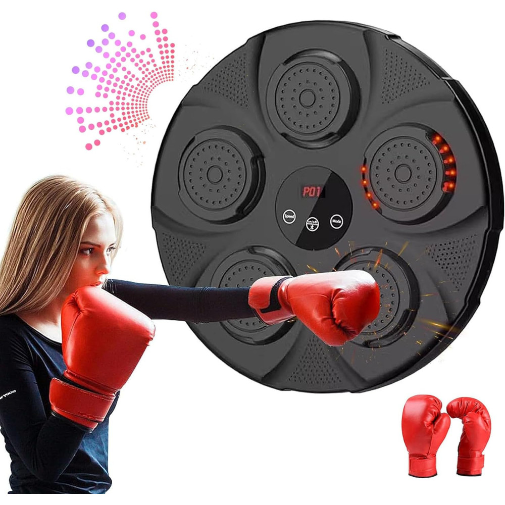 Aisny Music Boxing Machine, Boxing Sports Training Wall Box Training Equipment Nastavitelný 9 režimů Boxing Wall Women Men Punch