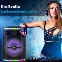 Pyle, přenosný PA reproduktor, Bluetooth reproduktory, s kolečky, 600W dobíjecí baterie, přenosný Pa systém, DJ reproduktory, vý